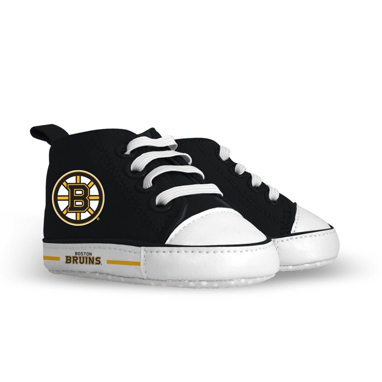 Boston Bruins Baby Shoes Unisex High Top Pre-Walkers Soft Fabric Grippers